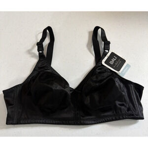 Bali 40 C Black Double Support Tailored 40C Wirefree Bra smoothing NWT 3820